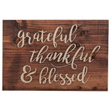 Faithworks WSS0175 Block Sign - Grateful Thankful Blessed