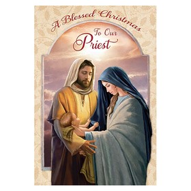 Alfred Mainzer X53502 A Blessed Christmas to Our Priest Card