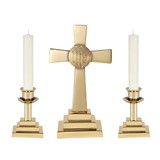 Sudbury Brass YC539 Three-Piece Chapel Altar Set