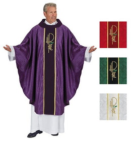 RJ Toomey YC779 Set of 4 Colors Eucharistic Jacquard Chasubles