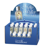 Sacred Traditions YC911 2 Oz Holy Water Bottle Display 6 Assorted