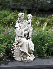 Avalon Gallery YD072 Jesus With Child 20" Garden Statue