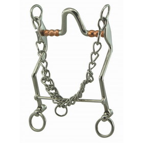 Coronet Paso Fino High Port Bit with Copper Rollers Stainless Steel 4 3/4"