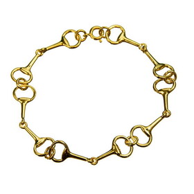 Exselle Snaffle Bit Gold Plated Bracelet