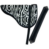 Intrepid International Zebra Fleece Bareback Pad with Non Slip Bottom Black