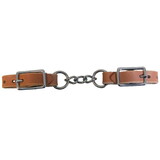 Intrepid International Curb Chain Tan English Bridle Leather