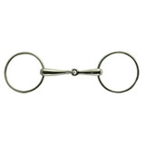Intrepid International Stainless Steel Loose Ring Solid Mouth Race Snaffle Bit