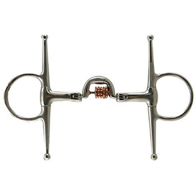 Coronet Full Cheek Medium Port with Copper Roller Rings Stainless Steel Bit 5"