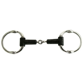 Intrepid International Jointed Rubber Mouth Stainless Steel Gag Bit