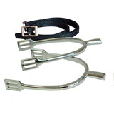 Coronet Mens Never Rust Spurs with Strap 3/4