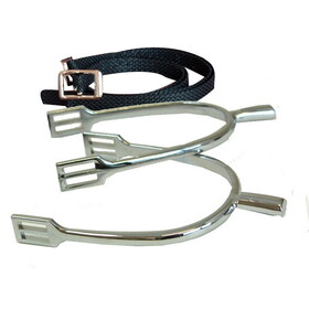 Coronet Mens Never Rust Spurs with Strap 3/4" Neck