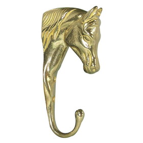 Intrepid International Hanger Horse Head 6" Brass