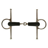 Intrepid International Full Cheek Stainless Steel Soft Rubber Mouth Snaffle Bit with 6-1/2