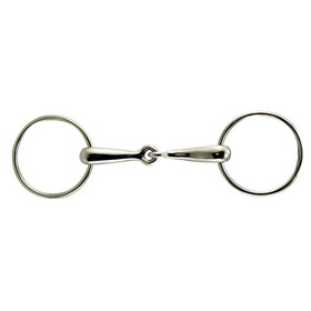 Intrepid International Loose Ring Stainless Steel Thick Hollow Mouth Snaffle Bit