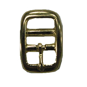 Intrepid International #147 Zinc Brass Plate Round Heavy Buckle 1/2" (special order)