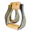 Intrepid International Aluminum Roping Engraved Stirrup with Wide Leather Band 3" Note
