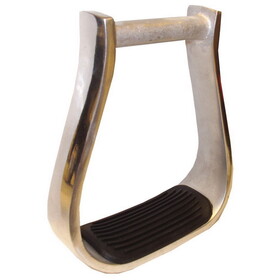 Intrepid International Aluminum Western Stirrup with Rubber Pad