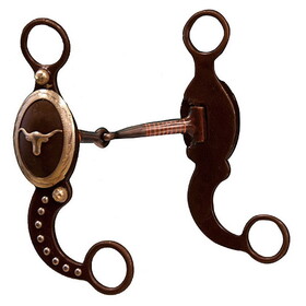 Coronet Antq. 5" Snaffle W/Copper Inlay Chks Big Horn Stainless Steel Bit Dots