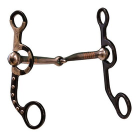 Coronet Argentine 5" Snaffle Bit with Copper Inlay Cheeks German Silver Trim/Dots