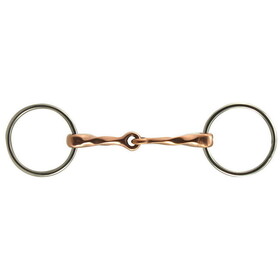 Coronet L/Ring Slow Twist Copper Mouth Snaffle Bit 5" 65mm Ring