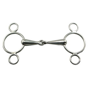 Coronet Gag Continental 2 Ring Stainless Steel Bit 5"