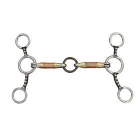 Intrepid International Coronet Jr Cow Horse Wire Wrapped Jointed Mouth Bit and Life Saver Ring