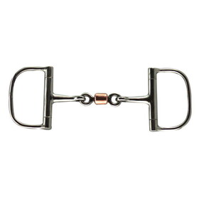 Coronet Stainless Steel Dee Copper Roller Snaffle Mouth Bit 5"