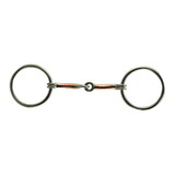 Coronet L/Ring Snaffle Bit with Partial Copper Mouth Stainless Steel 4 3/4