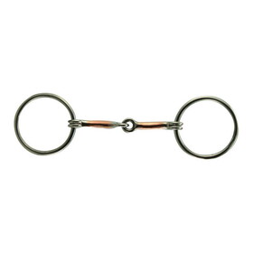Coronet L/Ring Snaffle Bit with Partial Copper Mouth Stainless Steel 4 3/4"