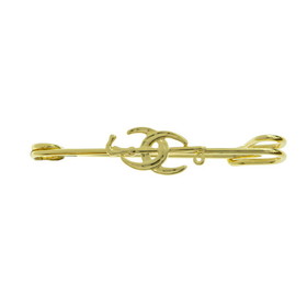Exselle 2 Horseshoes Gold Plate Stock Pin