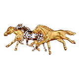 Exselle Three Horses Stock Pin