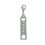 Exselle Zipper Pull with Clear Stones - Platinum Plate