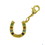 Exselle Exselle Horseshoe with Colored Stones Zipper Pull Gold Plate