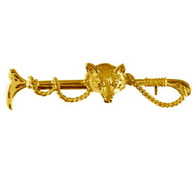 Exselle Exselle Crop with Fox Head Gold Plate Stock Pin