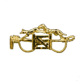 Exselle Exselle Fox/Hound Over the Gate Stock Pin - Gold Plated