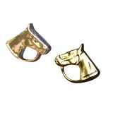 Exselle Horse Head Gold Plate Earrings