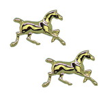 Exselle Exselle Running Horse Gold Plate Earrings