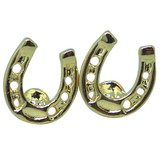 Exselle Horse Shoe Gold Plate Earrings