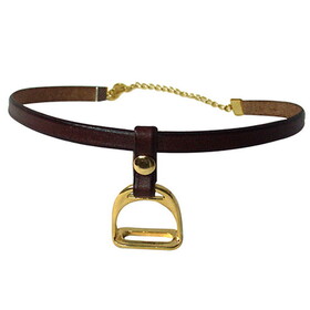 Exselle Stirrup with Leather Thong Choker