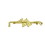 Exselle Exselle Whip with 2 Horse Heads Large Gold Plate Stock Pin