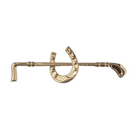 Exselle Exselle Horseshoe & Crop Gold Plate Stock Pin