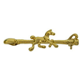 Exselle Exselle Running Horse On Crop Gold Plate Stock Pin
