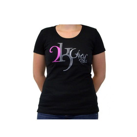 Intrepid International 2kGrey Ladies Logo Tee Shirt Black
