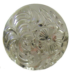 Silver Plate Concho with Loop 1 1/2"