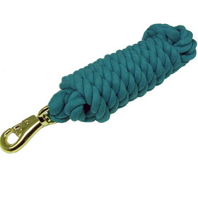Intrepid International Heavy Duty Cotton Lead Rope with Brass Plated Bull Snap 3/4" x 10'