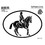 Intrepid International Dressage Horse & Rider Decal 6/Pack