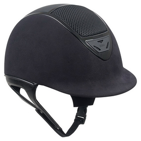 International Riding Helmets IR4G XLT Riding Helmet w/Gloss Vent Suede Black