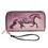 AWST 93LW445 Zippered Wallet With Wristlet - "Lila" Galloping Bay Horse