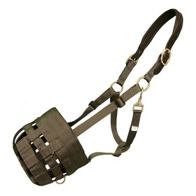Best Friend BF06L Muzzle Deluxe Grazing Draft Horse W/ Leather Crown