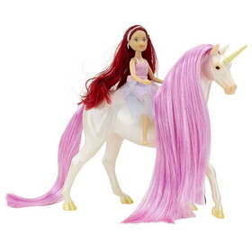 Breyer Magical Unicorn Sky And Fantasy Rider Meadow 61147